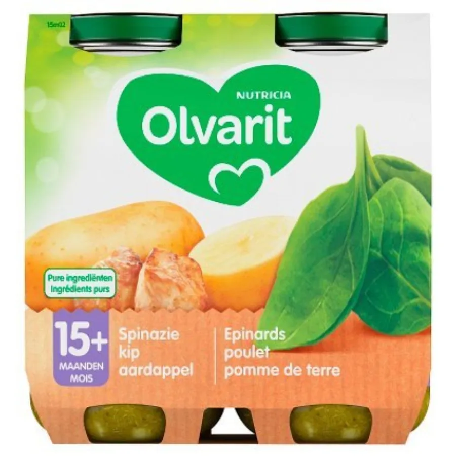 OLVARIT SPINAZIE-KIP-AARDAPPEL (15 MAANDEN+)