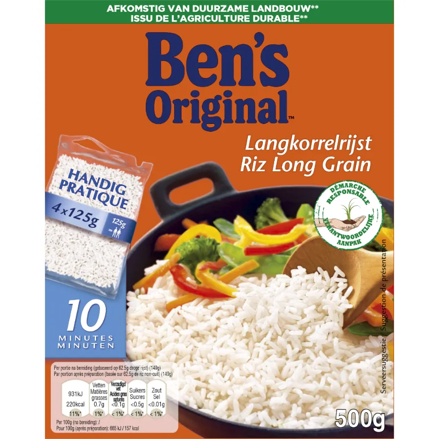 BEN'S ORIGINAL LANGKORREL RIJST 10 MINUTEN