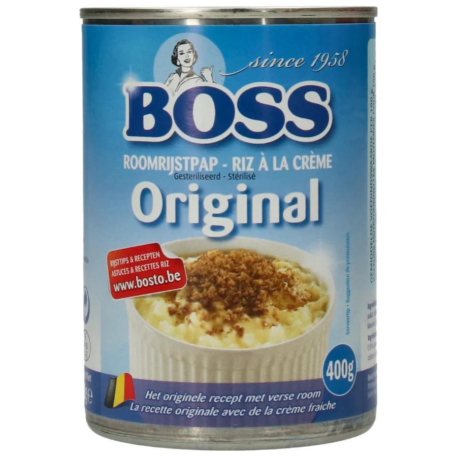 BOSS ROOMRIJSTPAP NATUUR BLIK