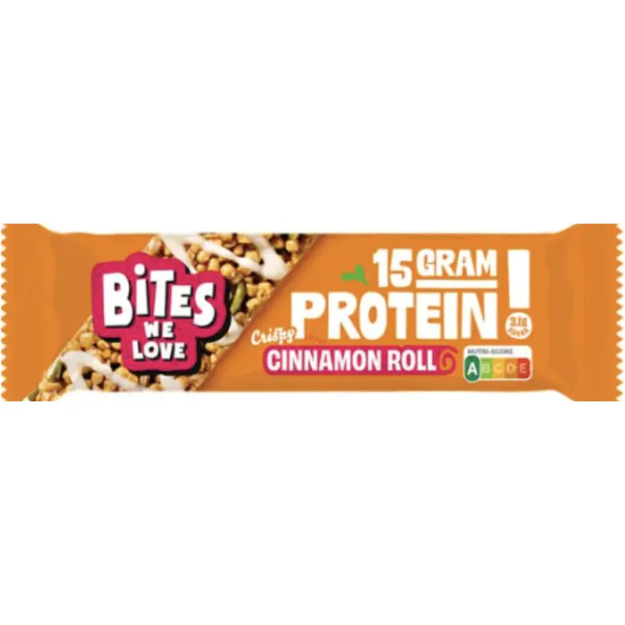 BITES WE LOVE CRISPY PROTEIN CINNAMON ROLL