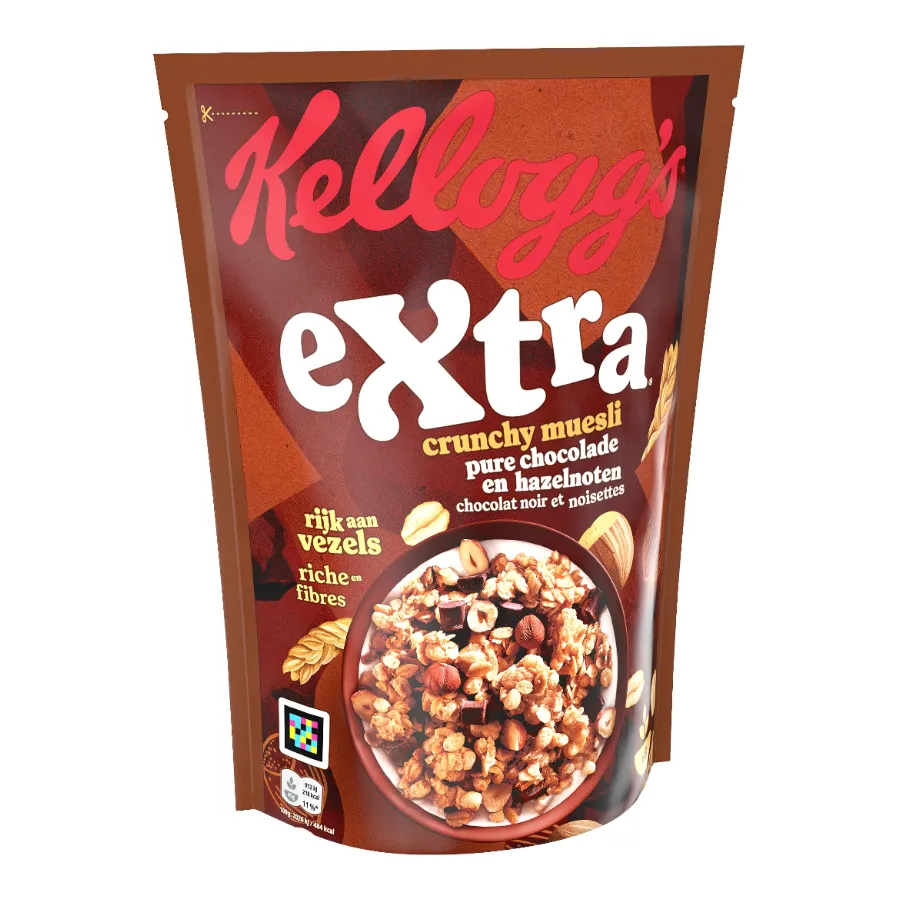 KELLOGG'S EXTRA PURE CHOCOLADE EN GEROOSTERDE HAZELNOTEN