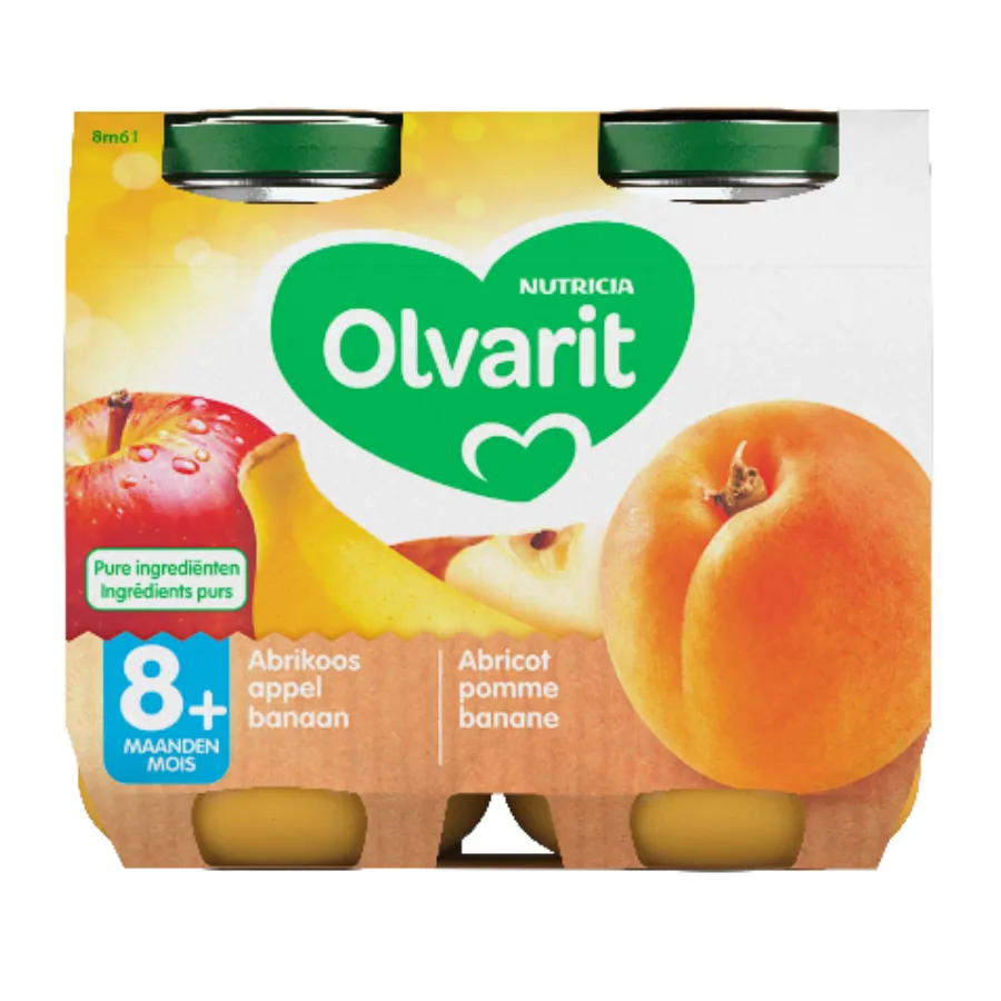OLVARIT APPEL-BANAAN-ABRIKOOS (8 MAANDEN+)