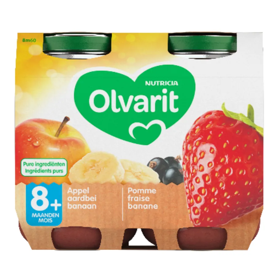 OLVARIT APPEL-AARDBEI-BANAAN (8 MAANDEN+)