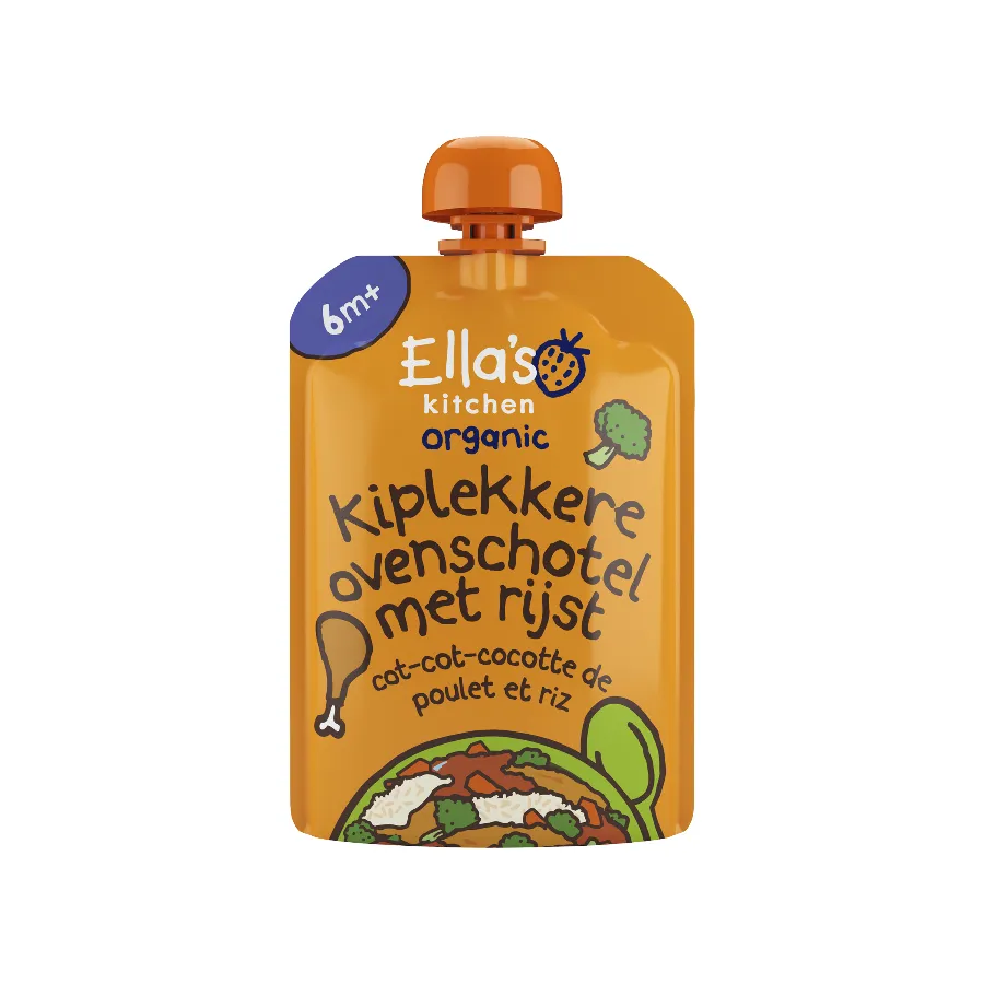 ELLA'S KITCHEN KIPLEKKERE OVENSCHOTEL MET RIJST (6+)