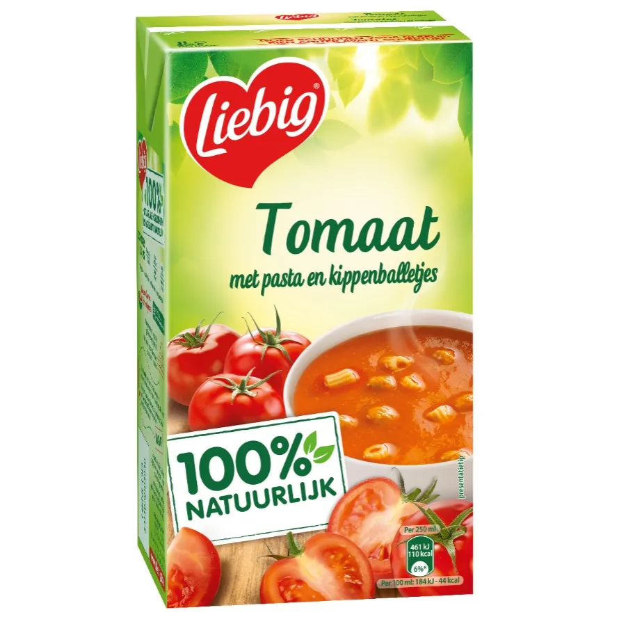 LIEBIG TOMAAT MET PASTA EN KIPPENBALLETJES BRICK