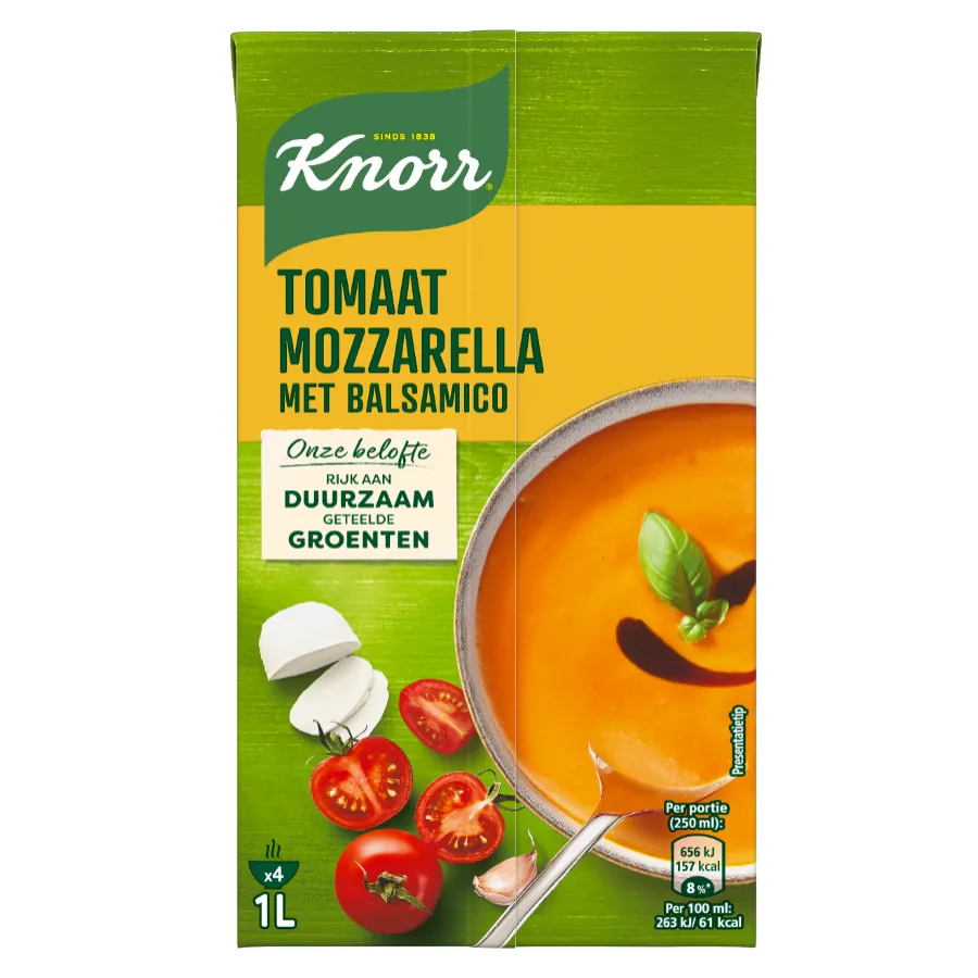 KNORR TOMAAT MOZZARELLA MET BALSAMICO BRICK