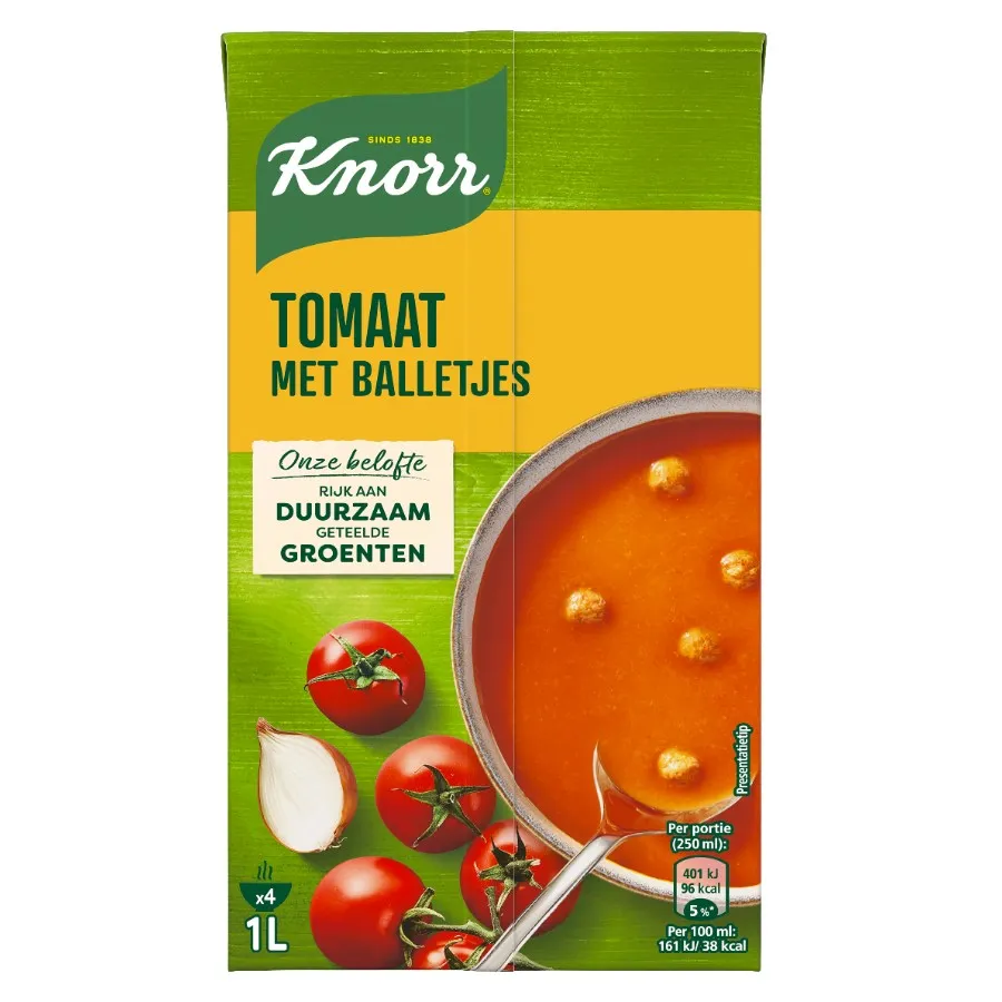 KNORR TOMAAT MET BALLETJES BRICK