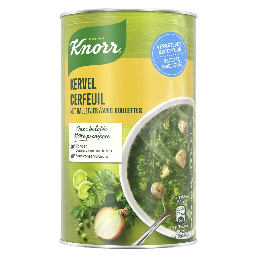 KNORR KERVELSOEP MET BALLETJES BLIK