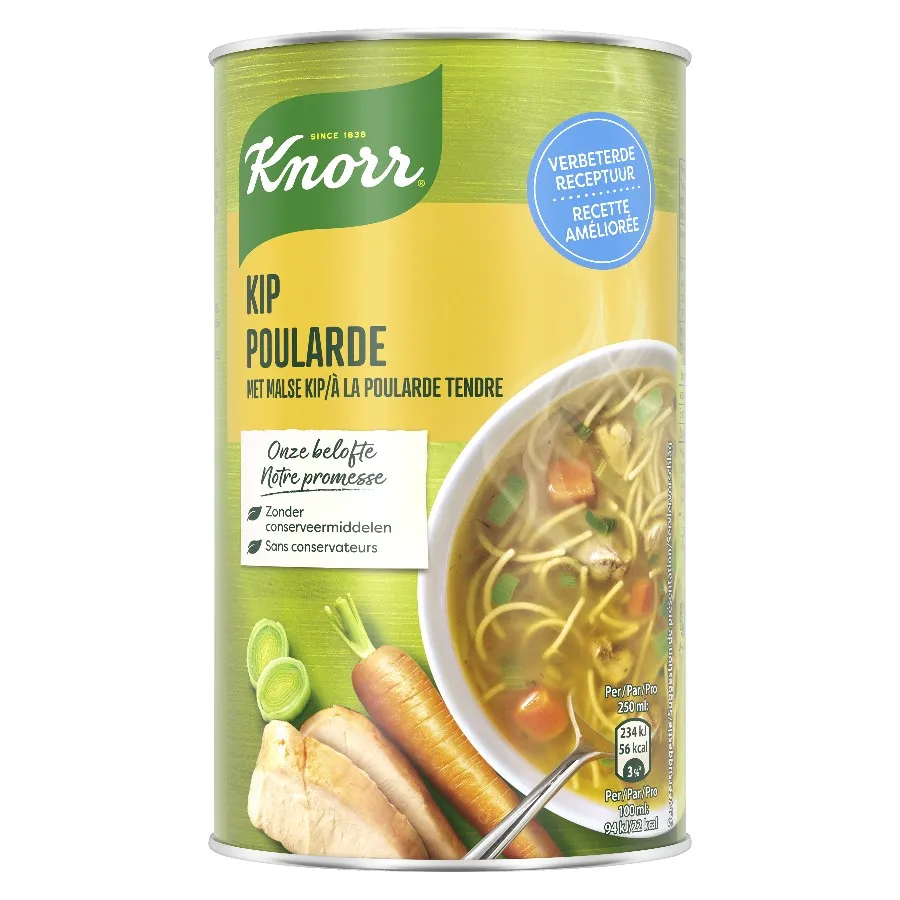 KNORR KIPPENSOEP MET MALSE KIP BLIK