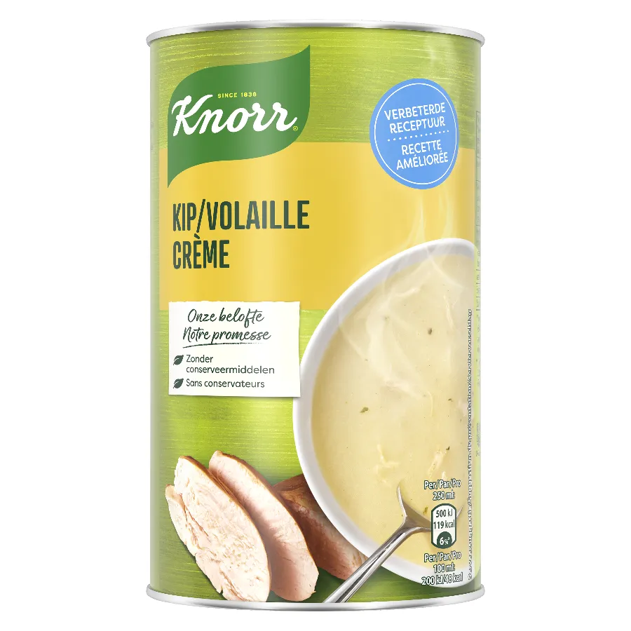 KNORR KIPPENCRÈMESOEP BLIK