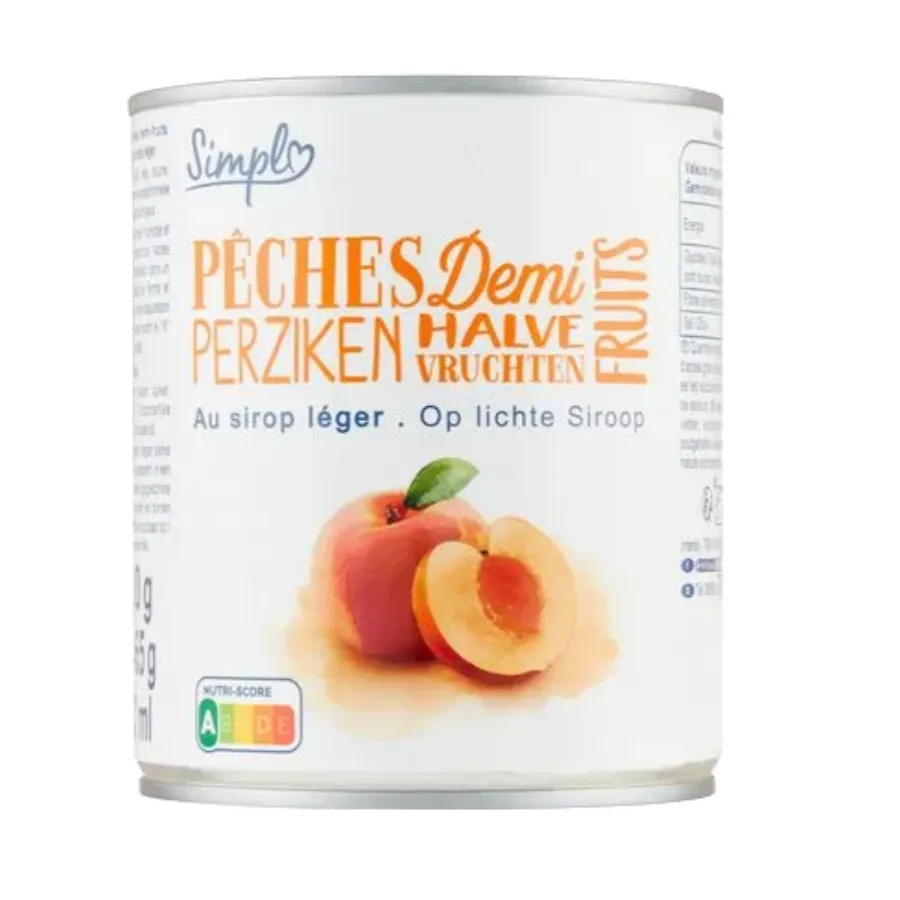 SIMPL HALVE PERZIKEN OP LICHTE SIROOP BLIK
