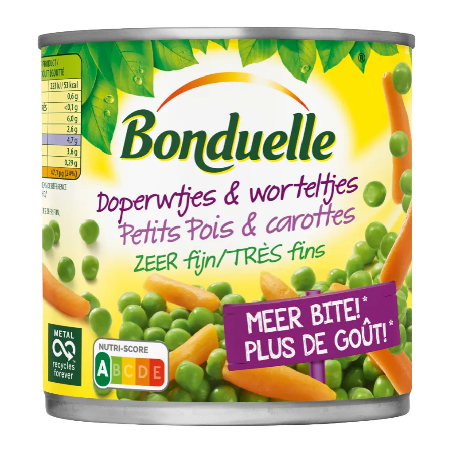 BONDUELLE DOPERWTJES & WORTELTJES BLIK