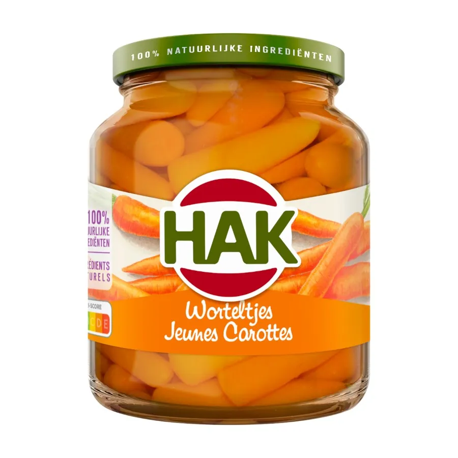 HAK JONGE WORTELEN EXTRA FIJN GLAS