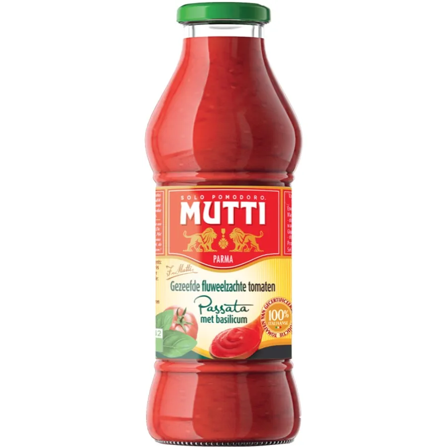 MUTTI PASSATA BASILICUM-TOMATEN GEZEEFD FLES