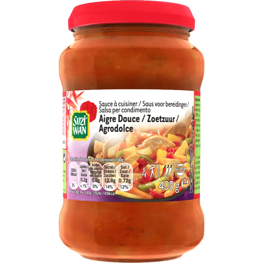 SUZI WAN ZOETZURE SAUS MET GROENTEN GLAS