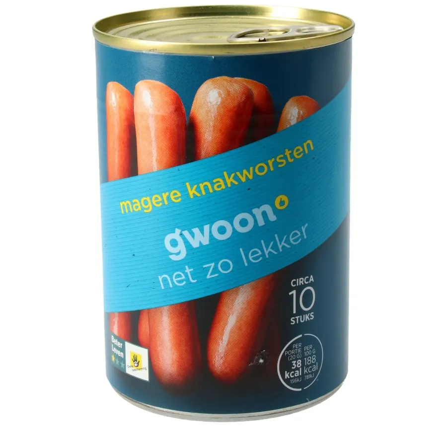 GWOON KNACKWORST MAGER BLIK