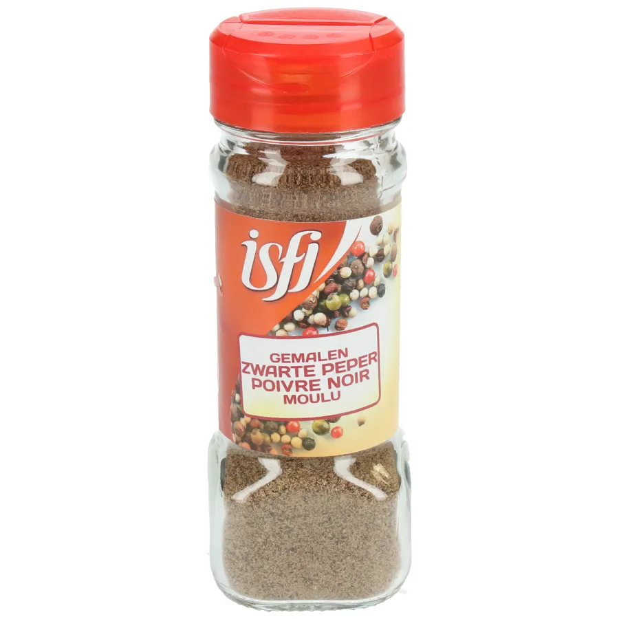 ISFI PEPER ZWART GEMALEN