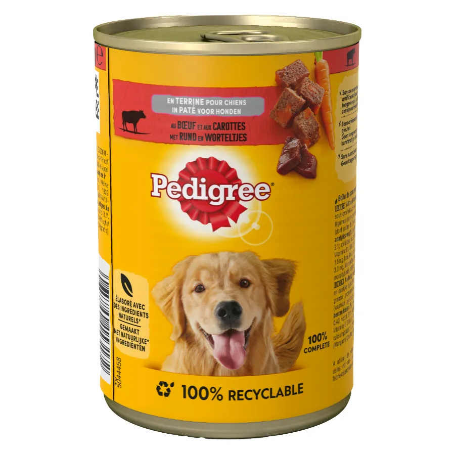 PEDIGREE HONDENVOEDING MET RUND & WORTELTJES