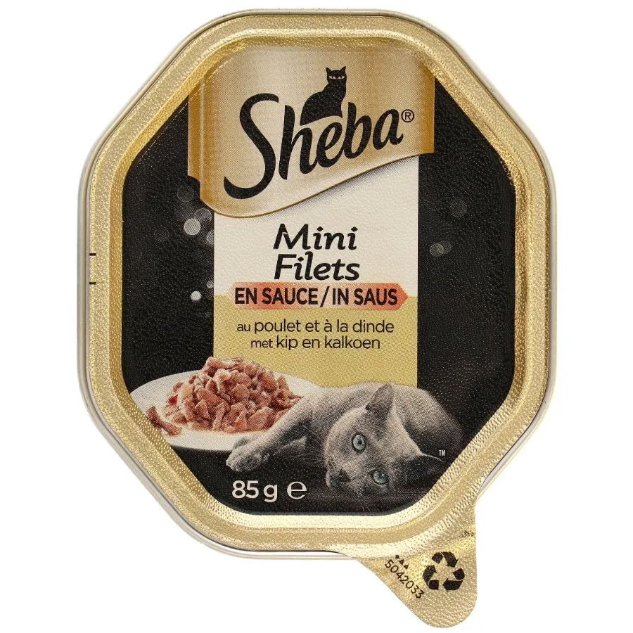 SHEBA KATTENVOEDING MET SAUS KIP & KALKOEN ALU