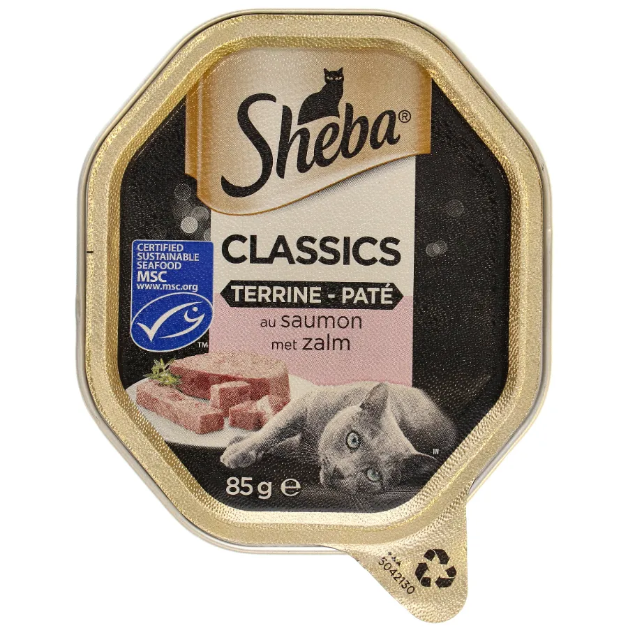 SHEBA KATTENVOEDING MET TERRINE VAN ZALM ALU