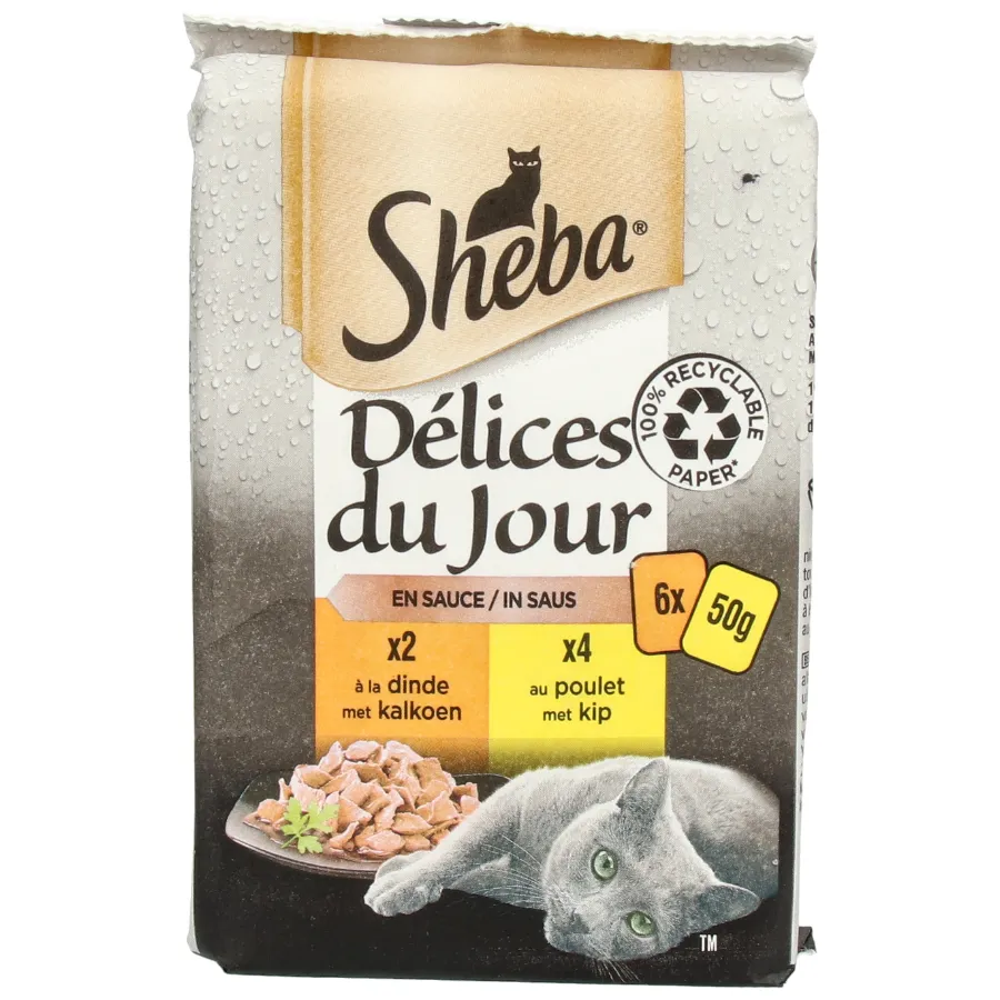 SHEBA KATTENVOEDING MET GEVOGELTE POUCH