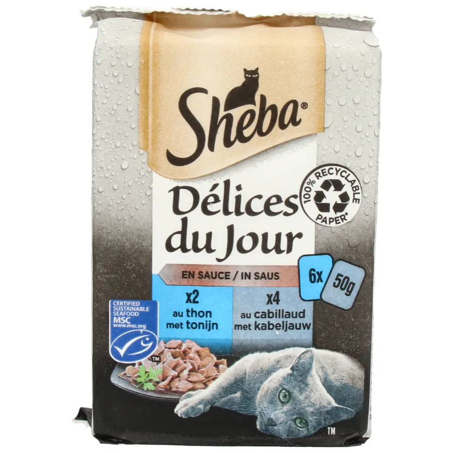 SHEBA KATTENVOEDING MET VIS POUCH