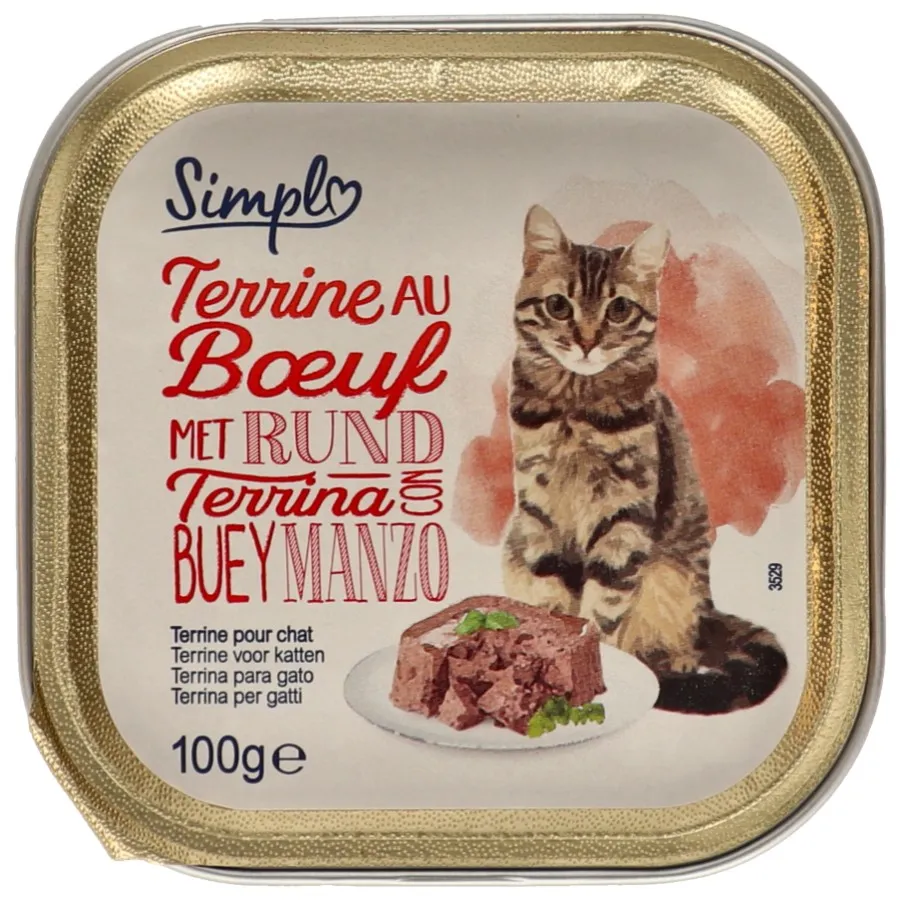 SIMPL KATTENVOEDING TERRINE MET RUND ALU