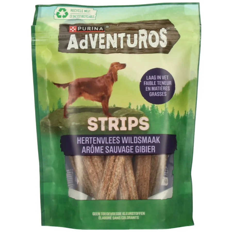 PURINA ADVENTUROS STRIPS HERTENVLEES-WILDSMAAK