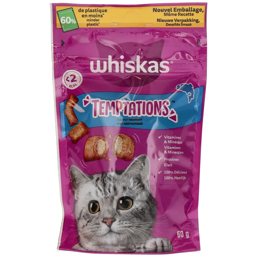 WHISKAS TEMPTATIONS KATTENVOEDING MET ZALM