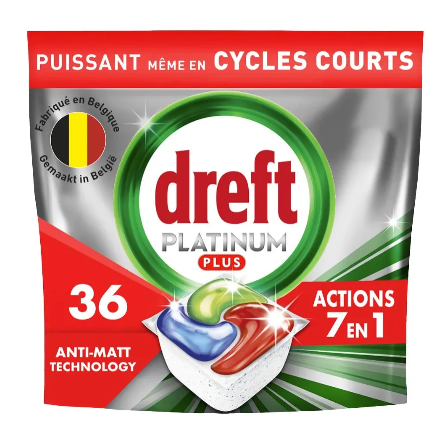 DREFT PLATINUM PLUS VAATWASTABLETTEN ORGINAL IN1