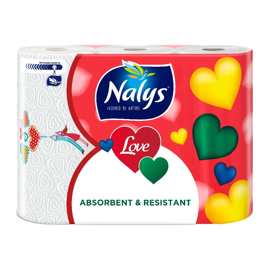 NALYS HUISHOUDROL LOVE - 3 STUKS