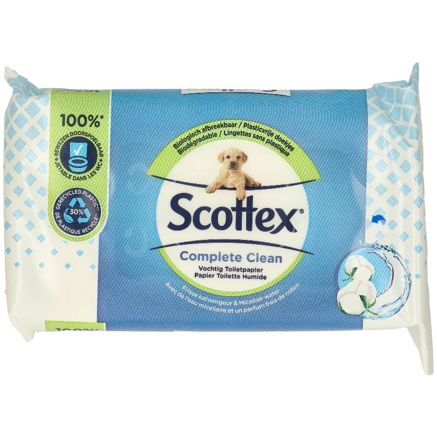 SCOTTEX VOCHTIG WC PAPIER CLEAN - 42 VELLEN