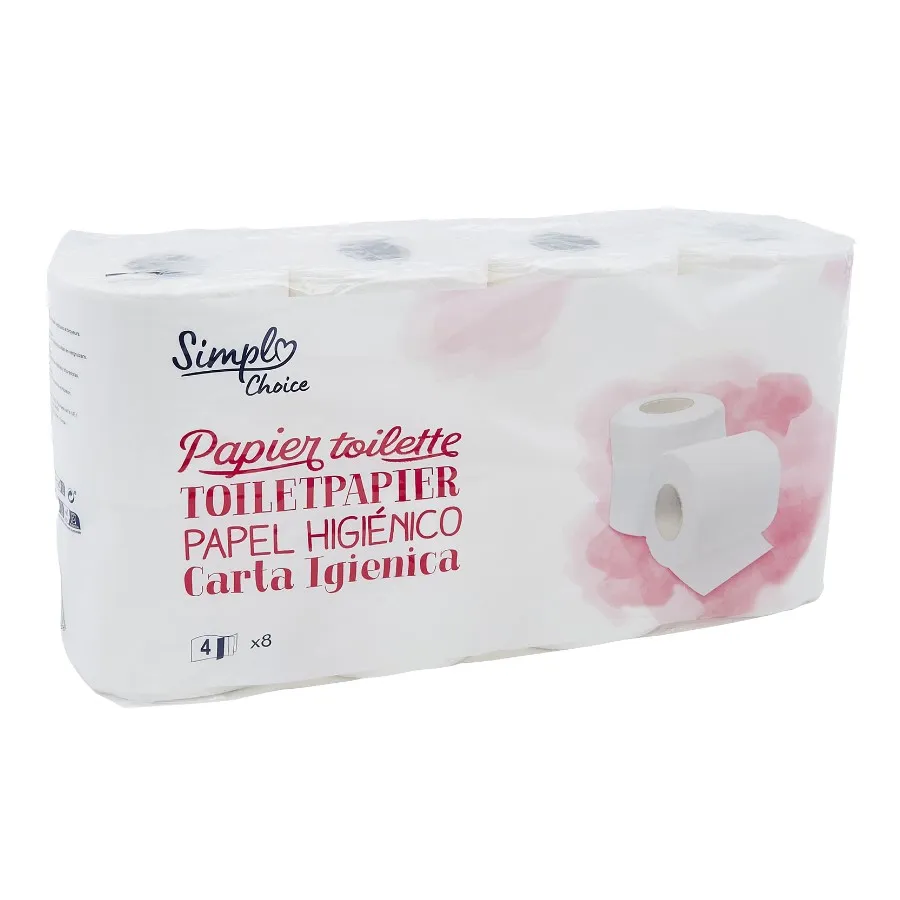SIMPL TOILETPAPIER - 4 LAAGS - 8 STUKS