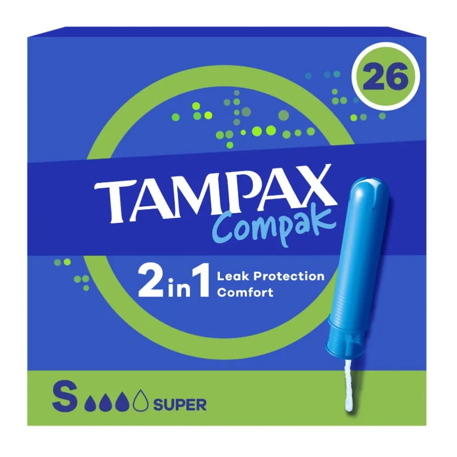 TAMPAX TAMPON COMPAK SUPER - 26 STUKS