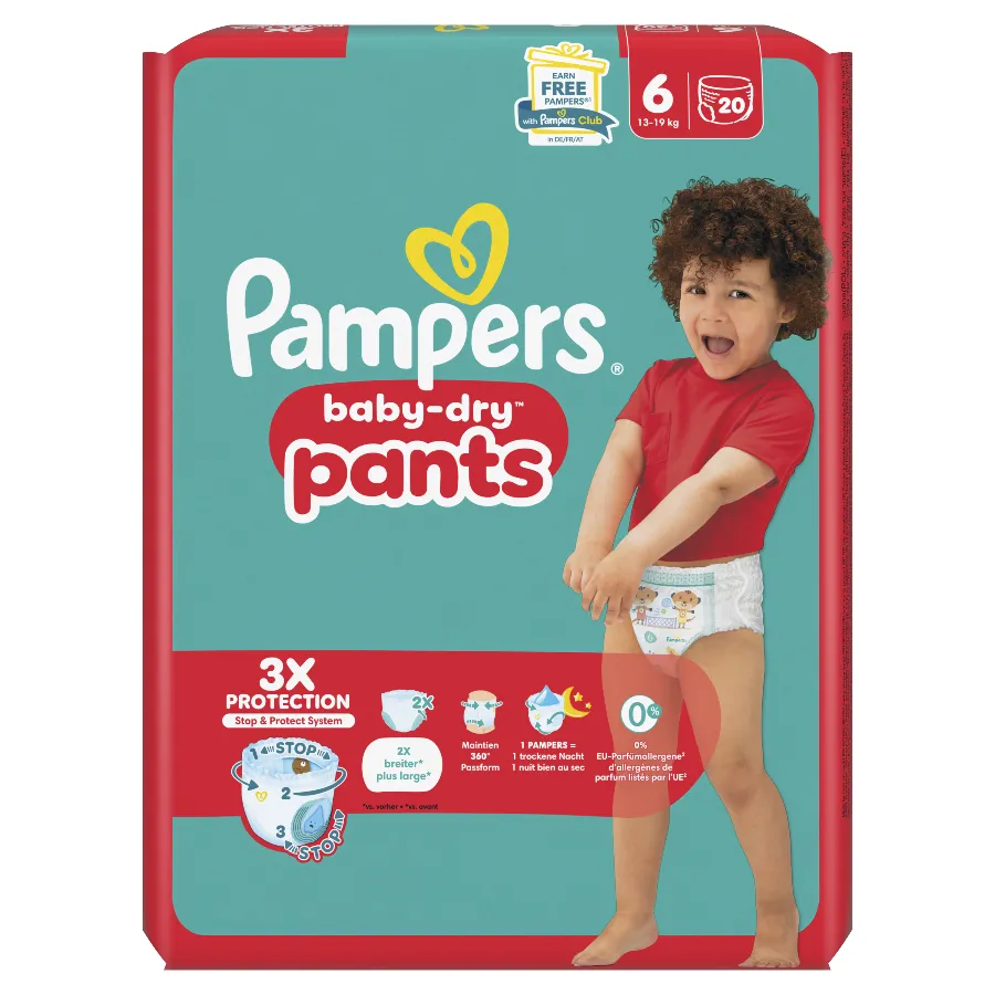 PAMPERS LUIERBROEKJES MAAT 6 (13-19KG) - 20 STUKS