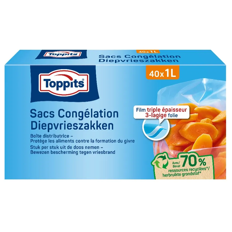 TOPPITS DIEPVRIESZAKJES 1L - 40 STUKS
