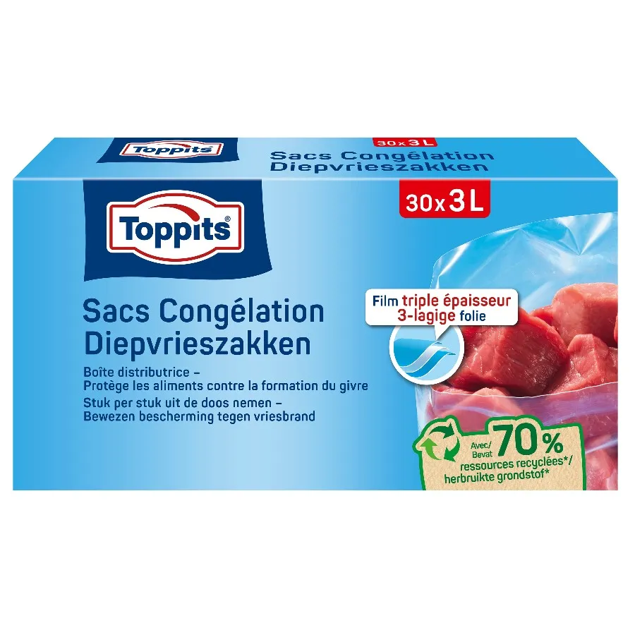 TOPPITS DIEPVRIESZAKJES 3L - 30 STUKS