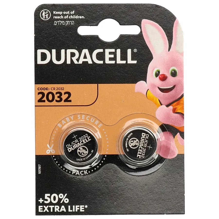 DURACELL KNOOPCEL CR2032 - 2 STUKS