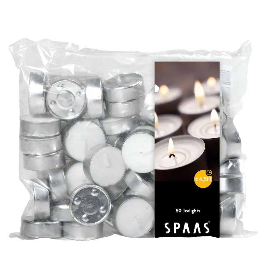SPAAS THEELICHT 4 UUR - 50 STUKS