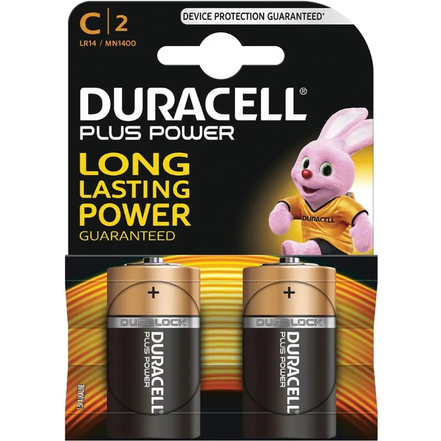 DURACELL PLUS POWER BATTERIJ C - 2 STUKS