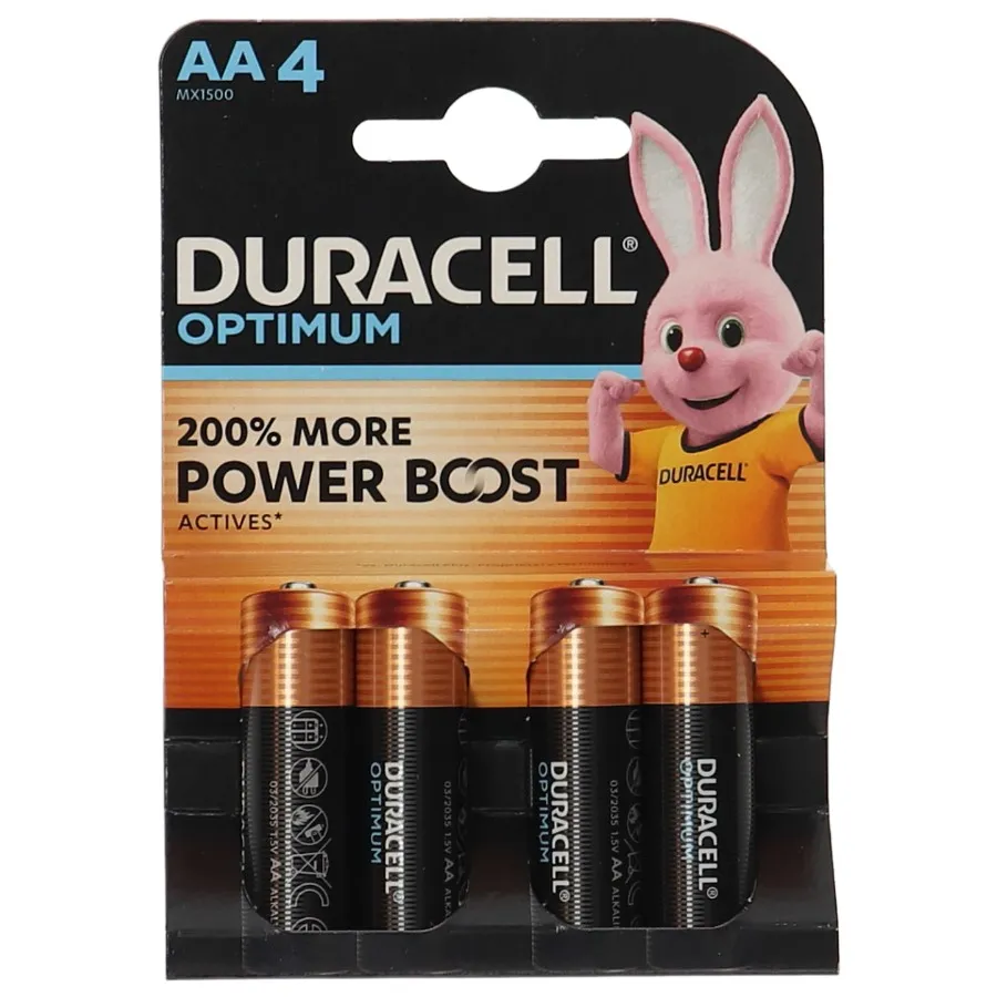 DURACELL OPTIMUM BATTERIJ AA - 4 STUKS
