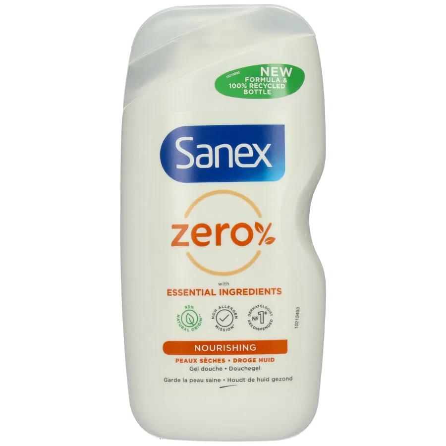 SANEX DOUCHE ZERO% NOURISHING DROGE HUID
