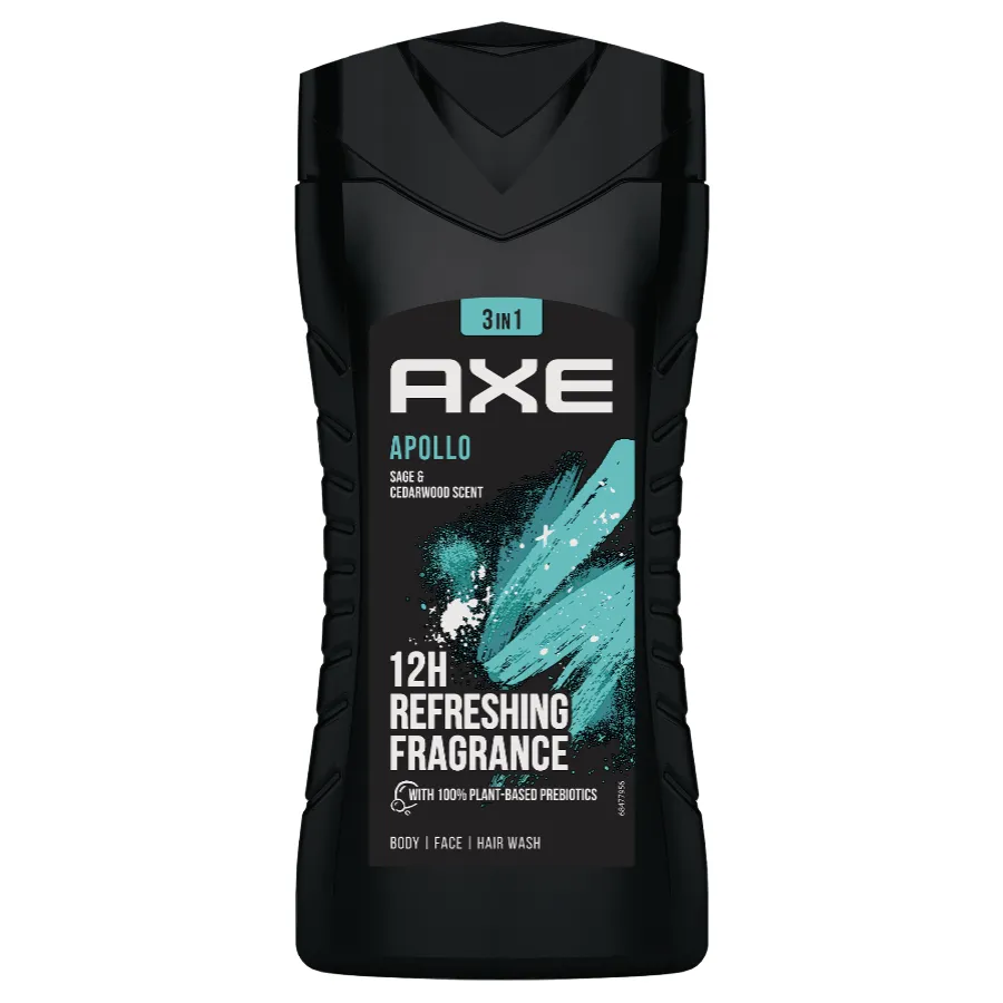 AXE 3IN1 DOUCHE APOLLO 12H REFRESHING FRAGRANCE