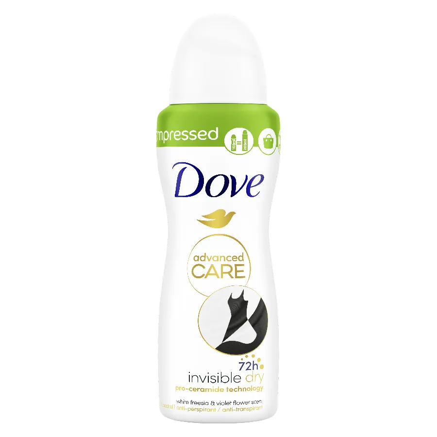 DOVE INVISIBLE DRY WHITE FREESIA & VIOLET FLOWER