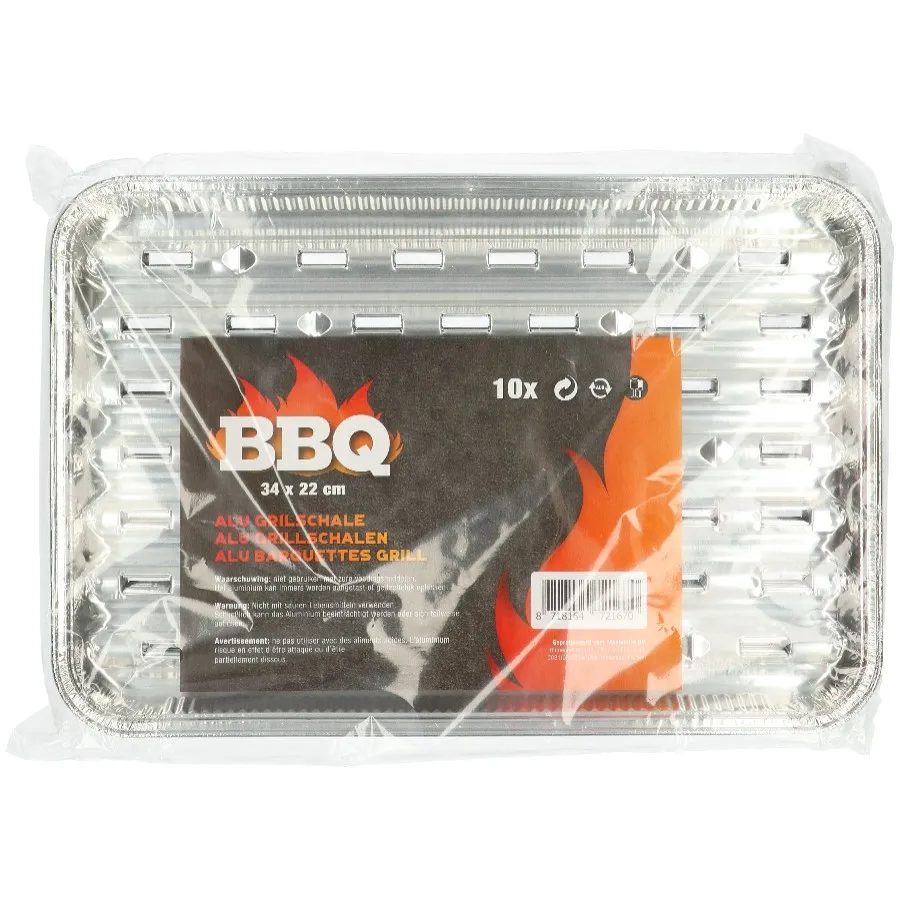 MASTERFIRE BBQ ALU GRILLSCHAAL 34X22 - 10 STUKS