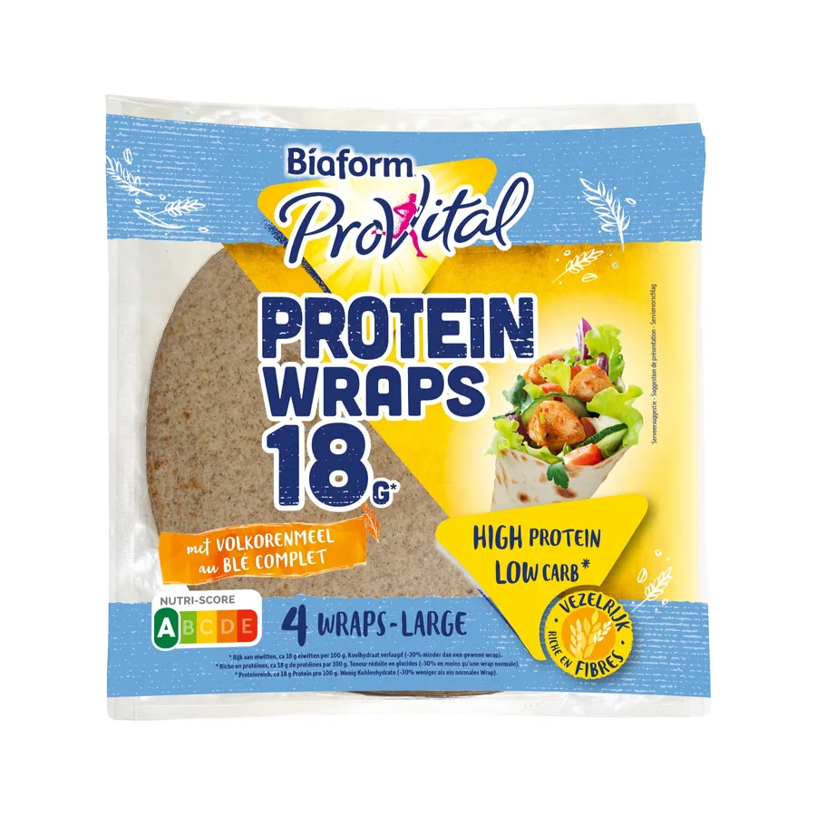 BIAFORM PROVITAL WRAPS PROTEIN - 4 STUKS