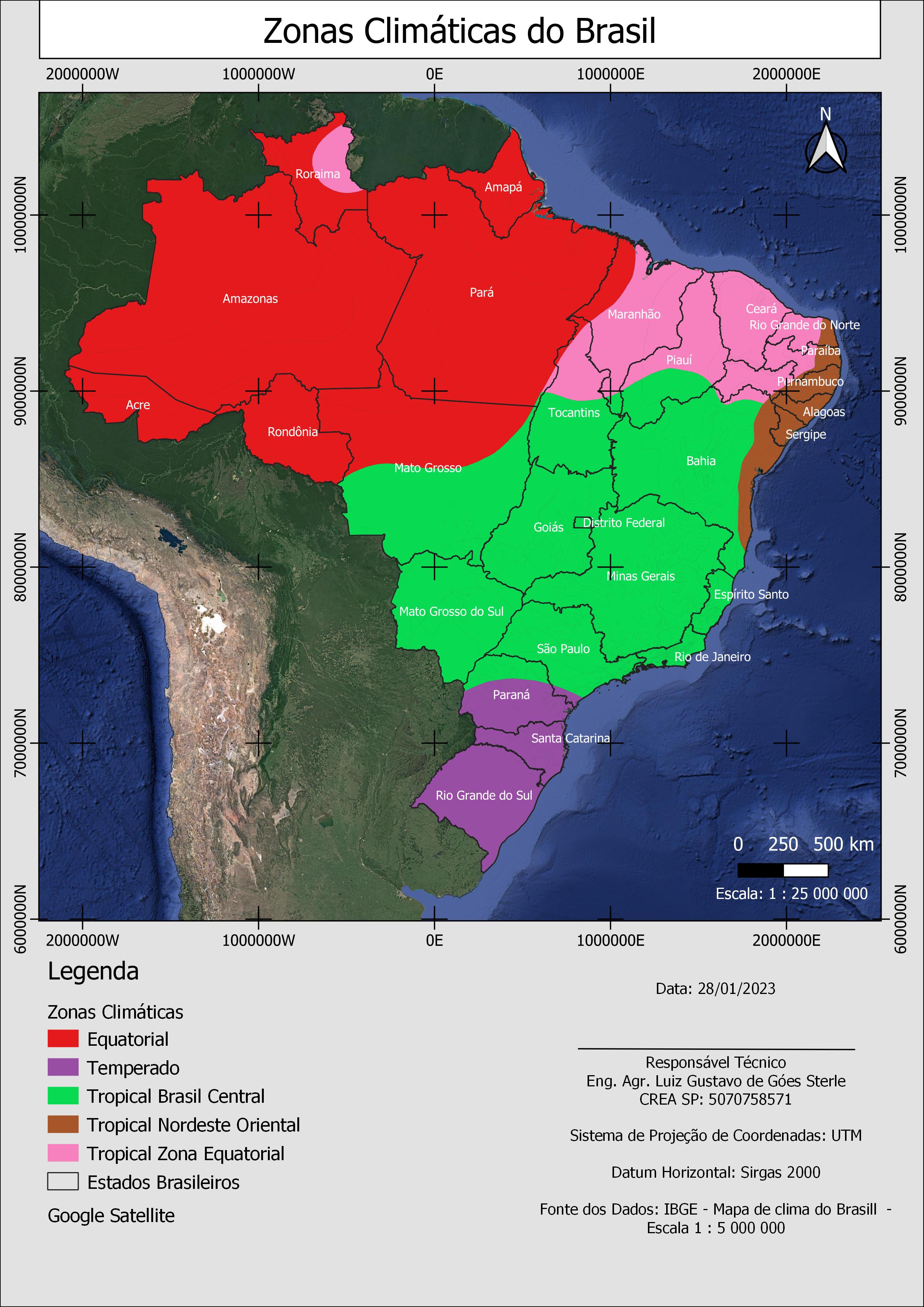 Mapa de Zonas Climáticas do Brasil | Spatialnode