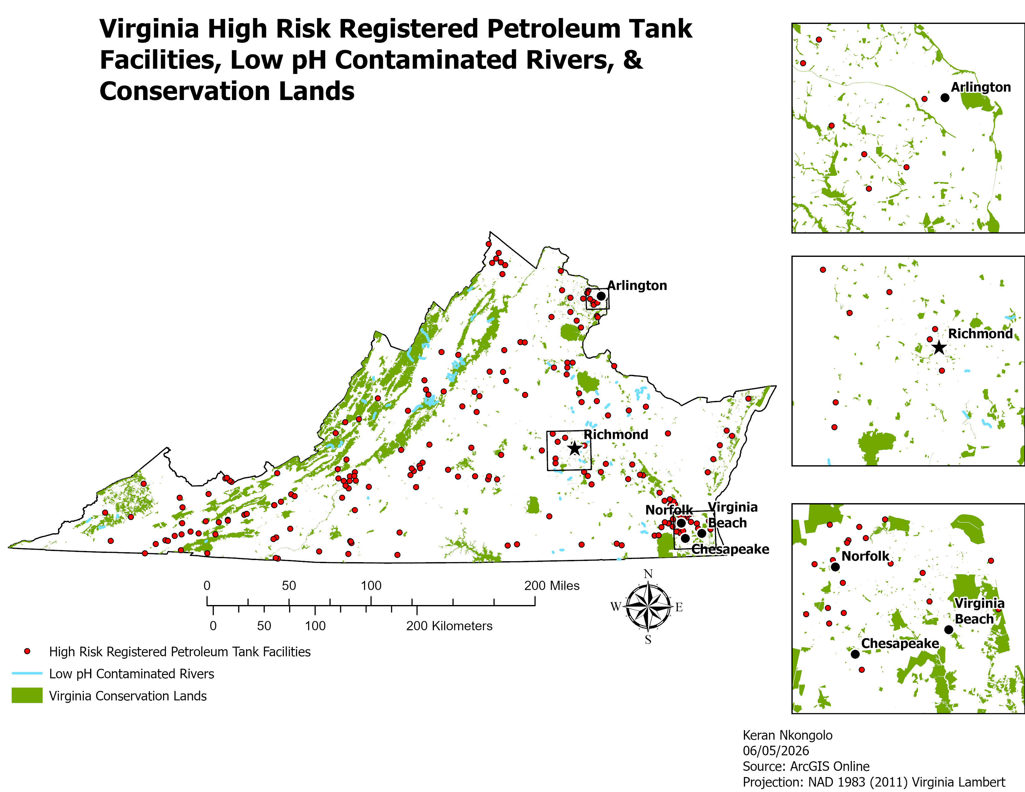 VA Petroleum Sites | Spatialnode