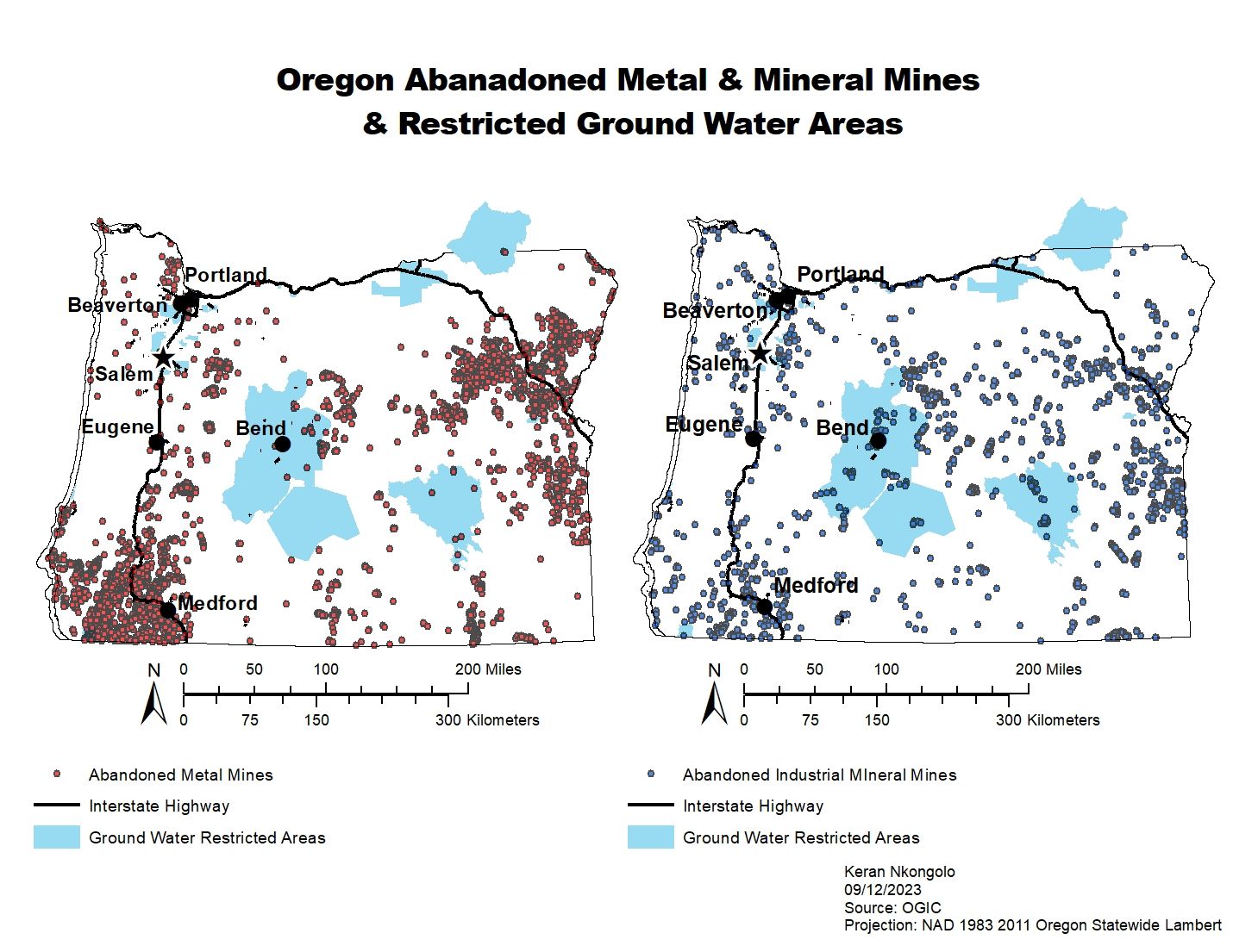 Oregon Groundwater & Abandoned Mines Spatialnode