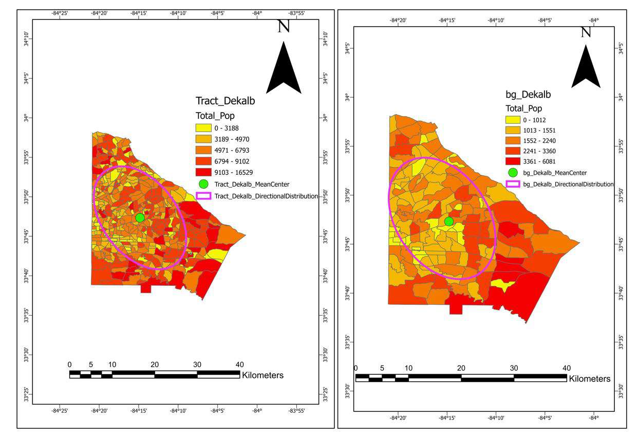 Map of Tract and census population data Spatialnode